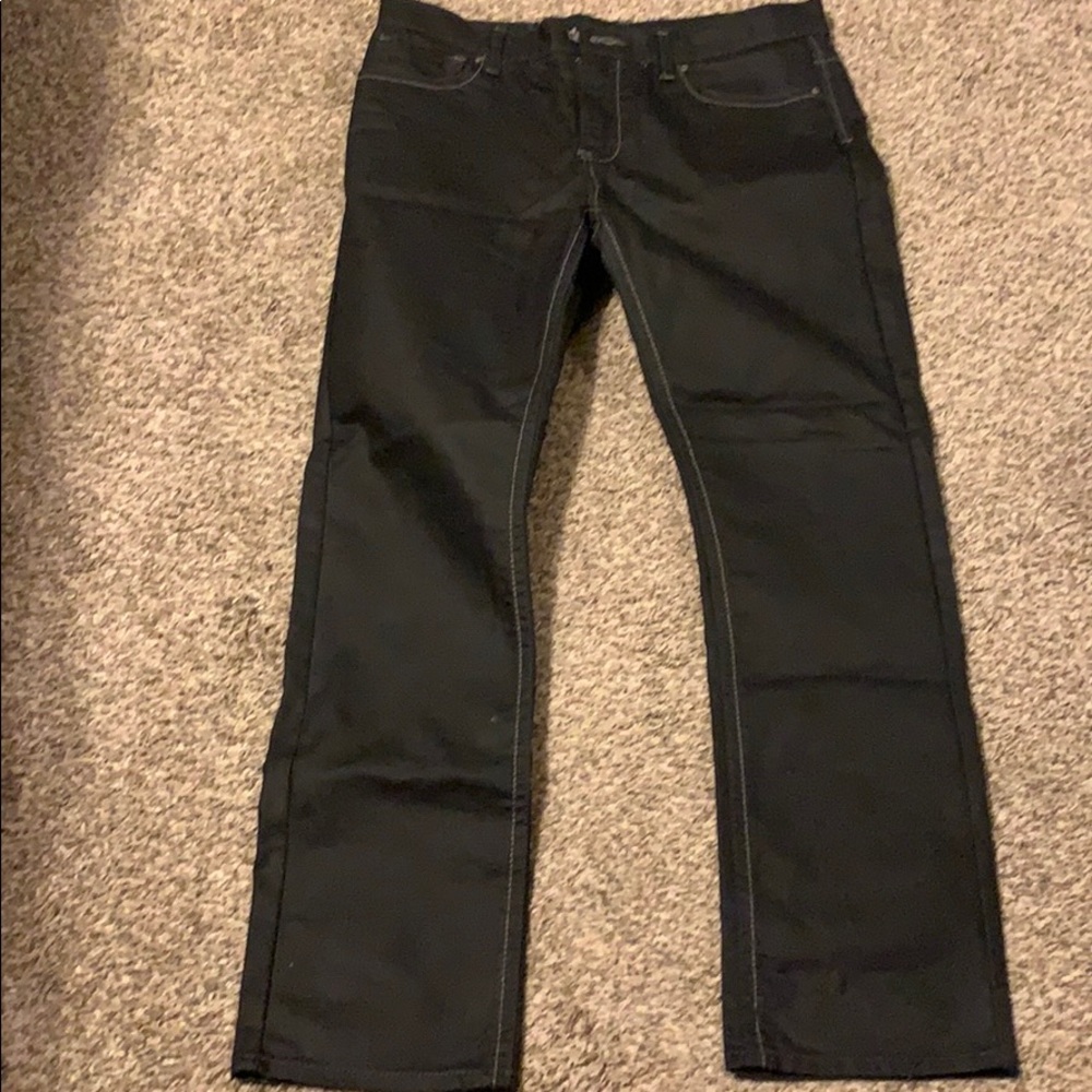 Men’s, straight leg jeans.
